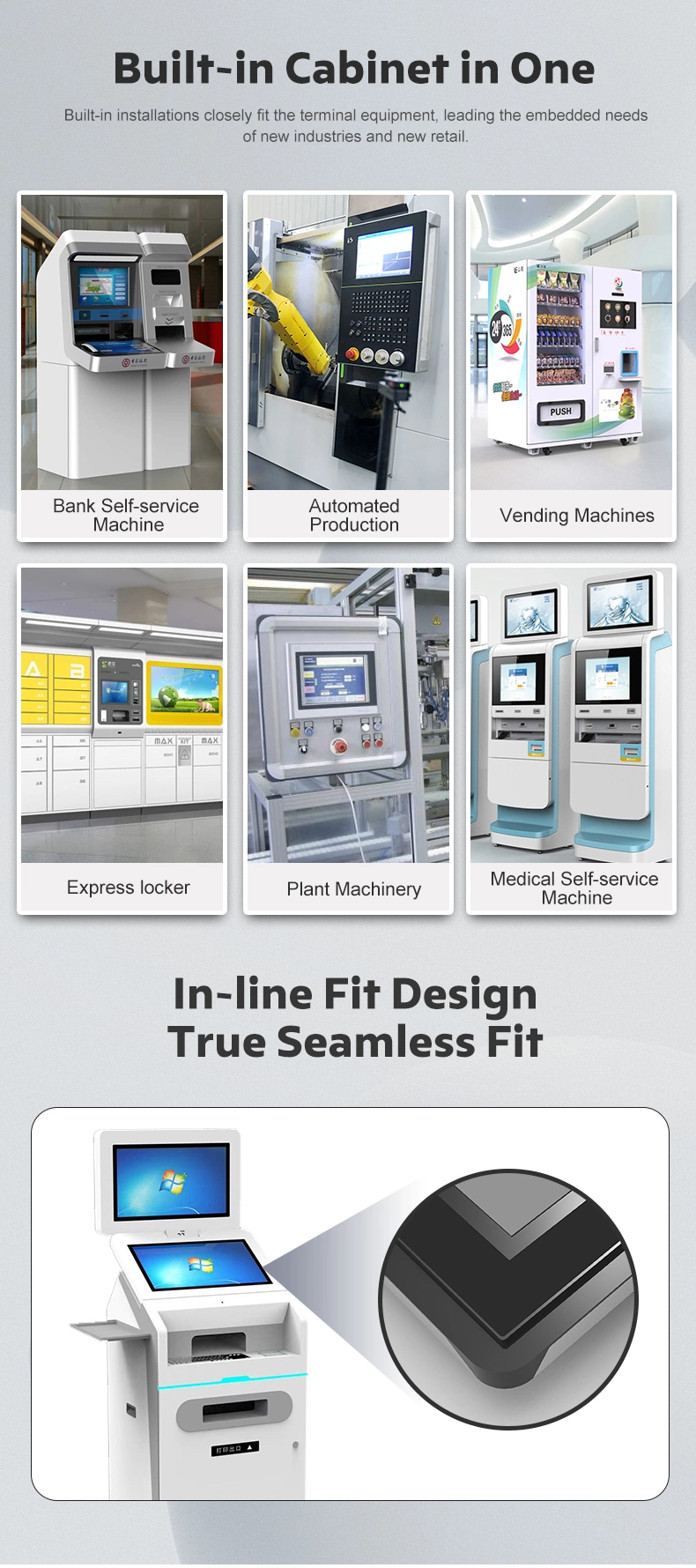 21.5inch Ultra-Thin LCD Display Waterproof Touch Screen Embedded Industrial Touch Monitor