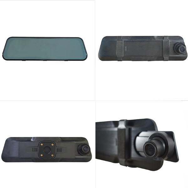 9.66 Inch Rear View Mirror Camera Car DVR Dashcam Video Recorder with Split View WDR and Ai Scene Recognition