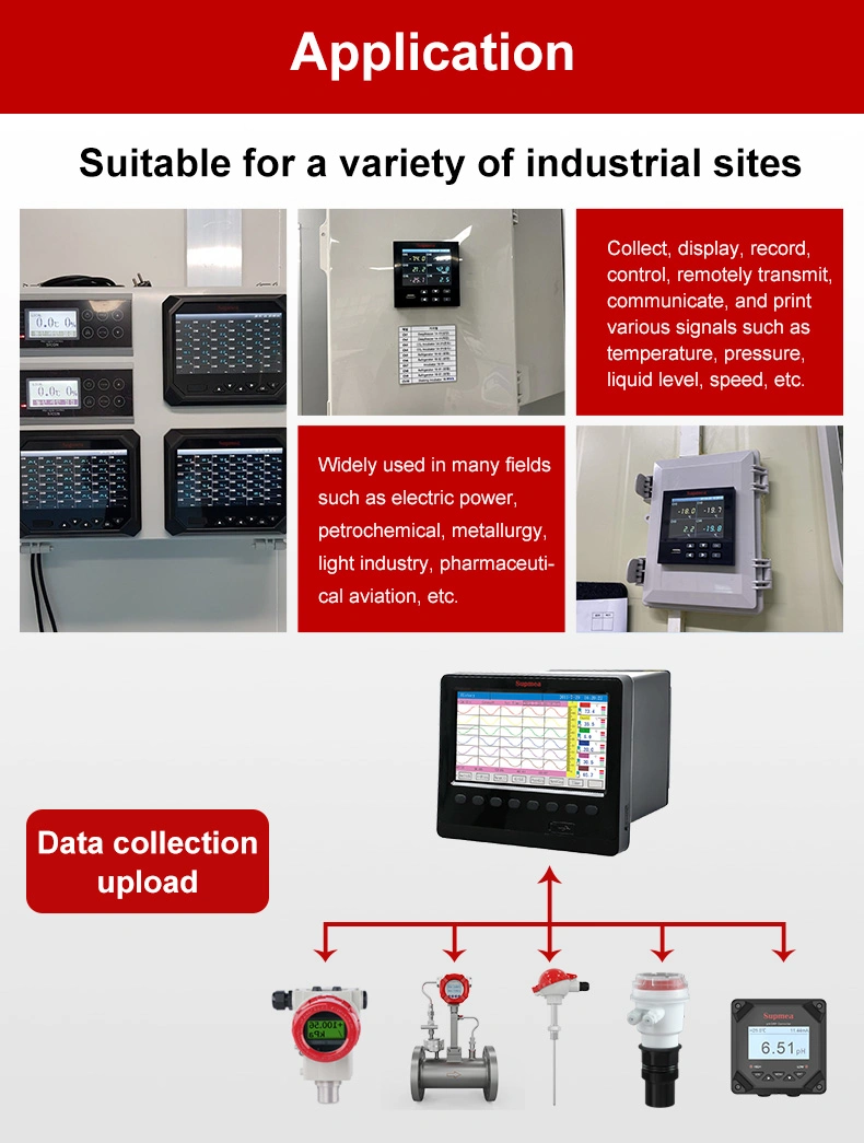 Pressure Chart Recorder Pressure and Temperature Chart Recorder 16 Channel Universal Input Paperless Recorder